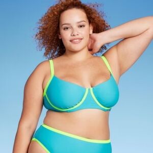 Wild Fable | Colorblock Underwire Bikini Top | Size 24W